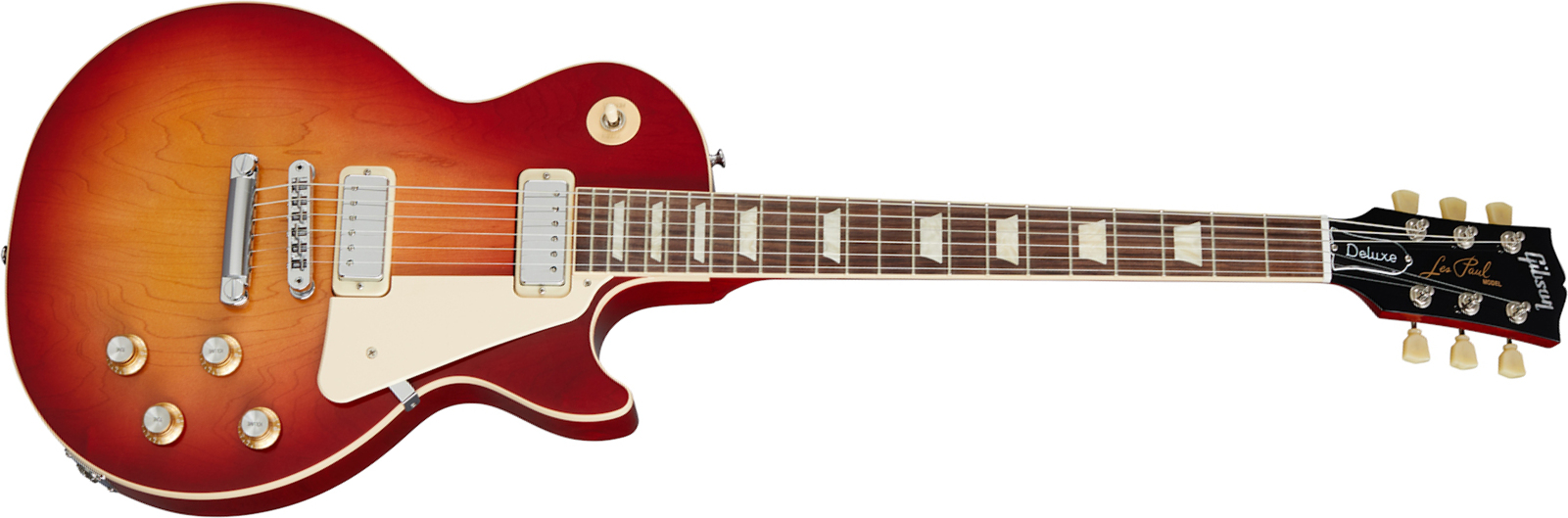 Gibson Les Paul Deluxe 70s Original 2mh Ht Rw - 70s Cherry Sunburst - Guitare Électrique Single Cut - Main picture