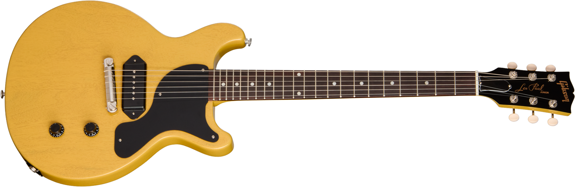 Gibson Les Paul Junior Dc Usa 2s P90 Ht Rw - Tv Yellow - Guitare Électrique Double Cut - Main picture