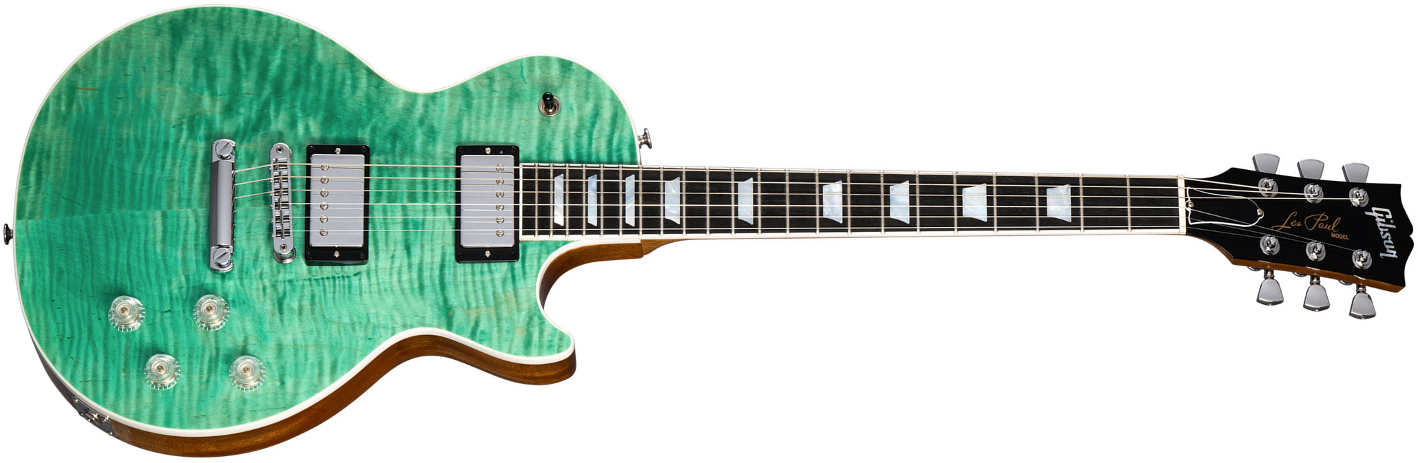 Gibson Les Paul Modern Figured 2h Ht Rw - Seafoam Green - Guitare Électrique Single Cut - Main picture