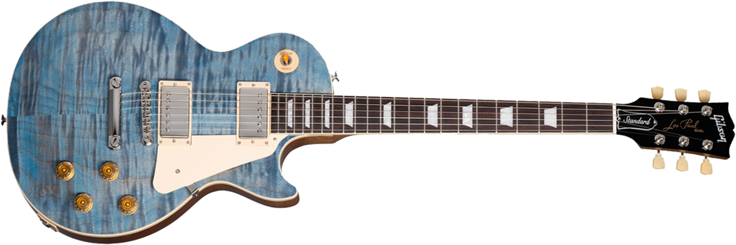 Gibson Les Paul Standard 50s Custom Color Original Usa 2h Ht Rw - Ocean Blue - Guitare Électrique Single Cut - Main picture