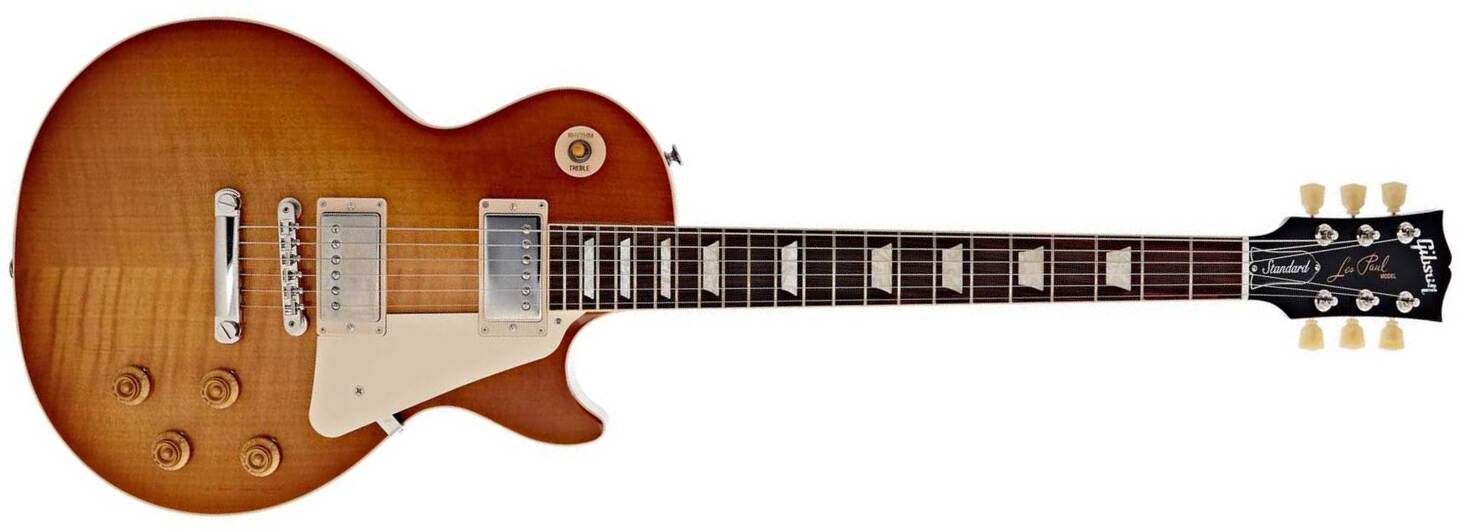 Gibson Les Paul Standard 50s Figured Top Original Usa 2h Ht Rw - Dirty Lemon Burst - Guitare Électrique Single Cut - Main picture