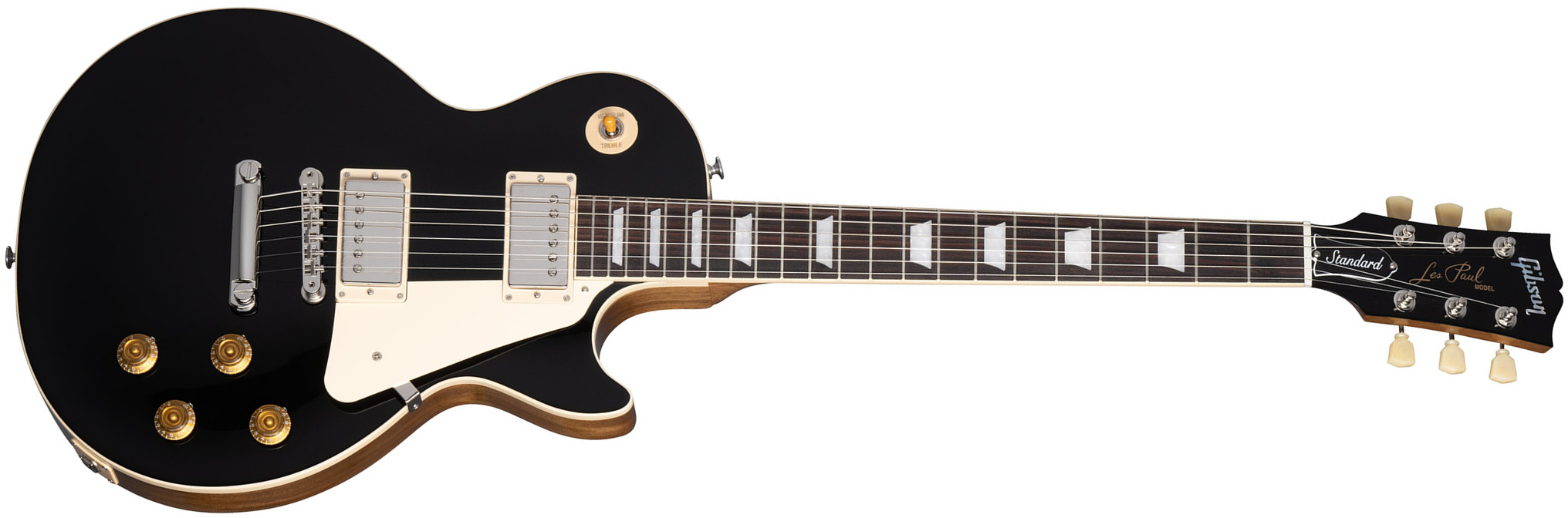 Gibson Les Paul Standard 50s Plain Top Custom Color 2h Ht Rw - Ebony - Guitare Électrique Single Cut - Main picture