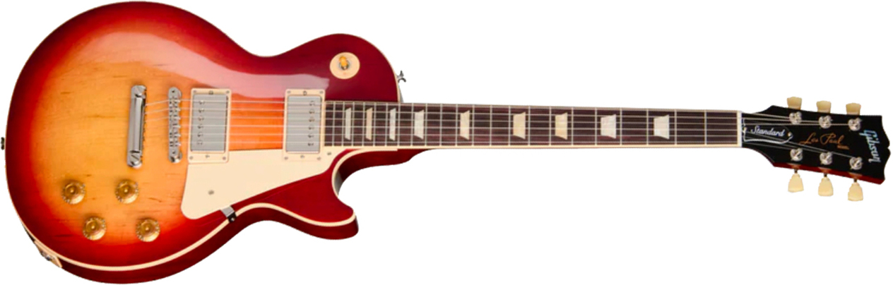 Gibson Les Paul Standard 50s Plain Top Original Usa 2h Ht Rw - Dark Cherry Sunburst - Guitare Électrique Single Cut - Main picture