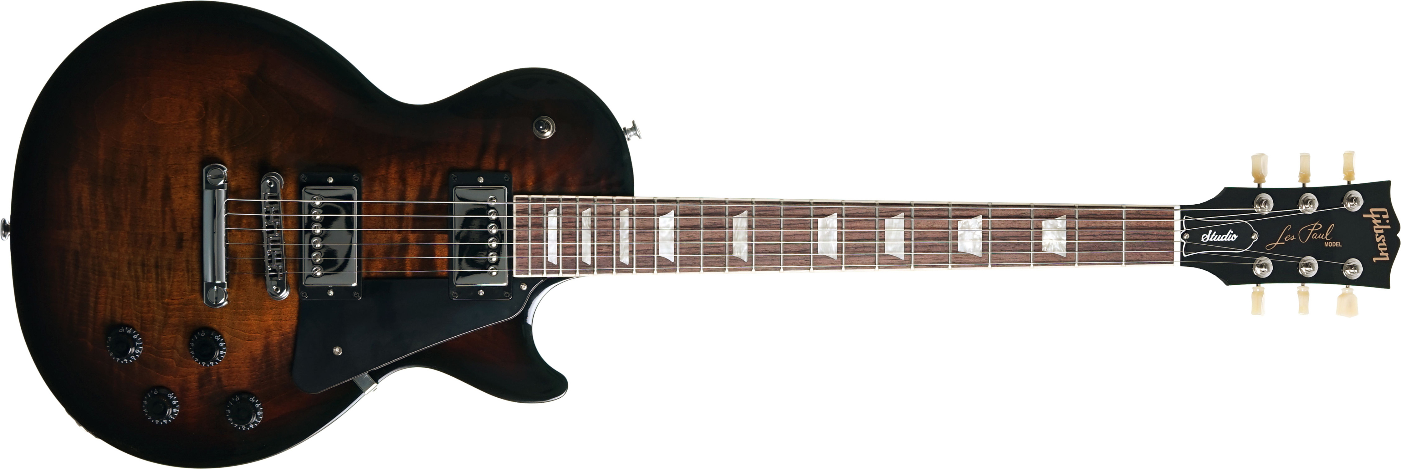 Gibson Les Paul Studio Figured Top Modern Usa 2h Ht Rw - Smokehouse Burst - Guitare Électrique Single Cut - Main picture