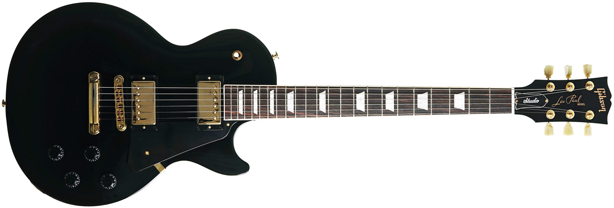 Gibson Les Paul Studio Gh Modern 2h Burstbucker Pro Ht Rw - Ebony - Guitare Électrique Single Cut - Main picture