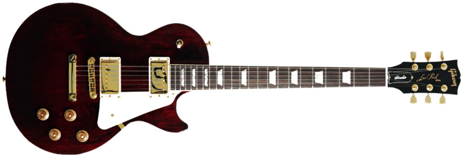 Gibson Les Paul Studio Gh Modern 2h Burstbucker Pro Ht Rw - Wine Red - Guitare Électrique Single Cut - Main picture
