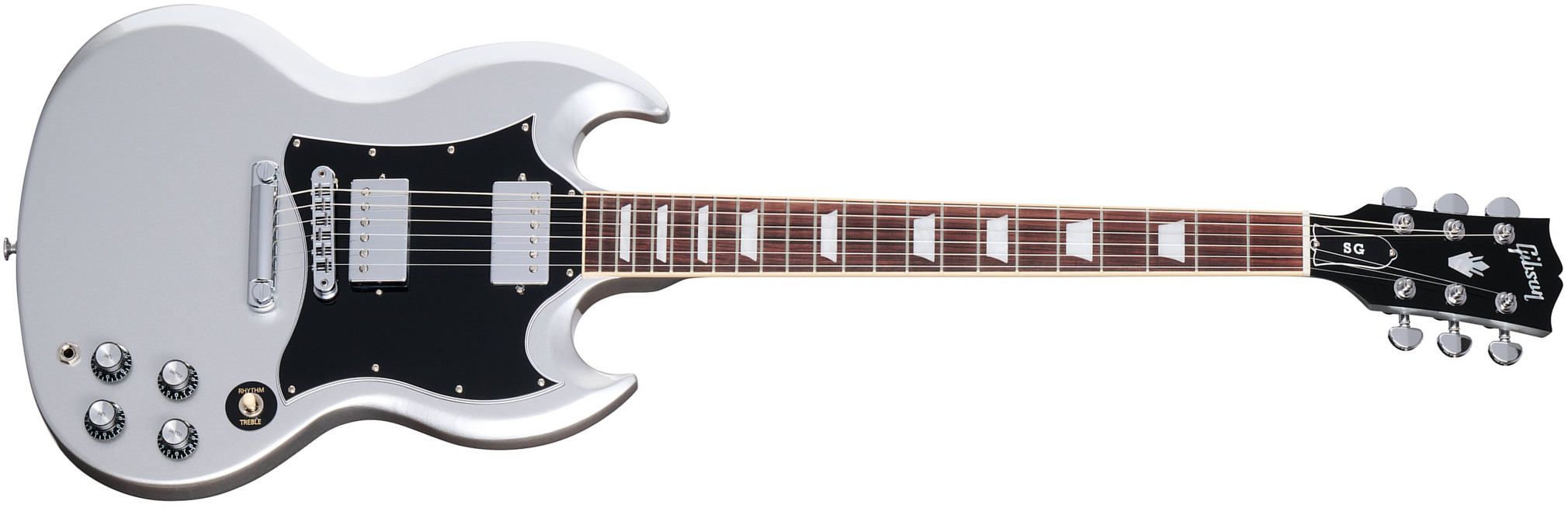 Gibson Sg Standard Custom Color 2h Ht Rw - Silver Mist - Guitare Électrique Double Cut - Main picture