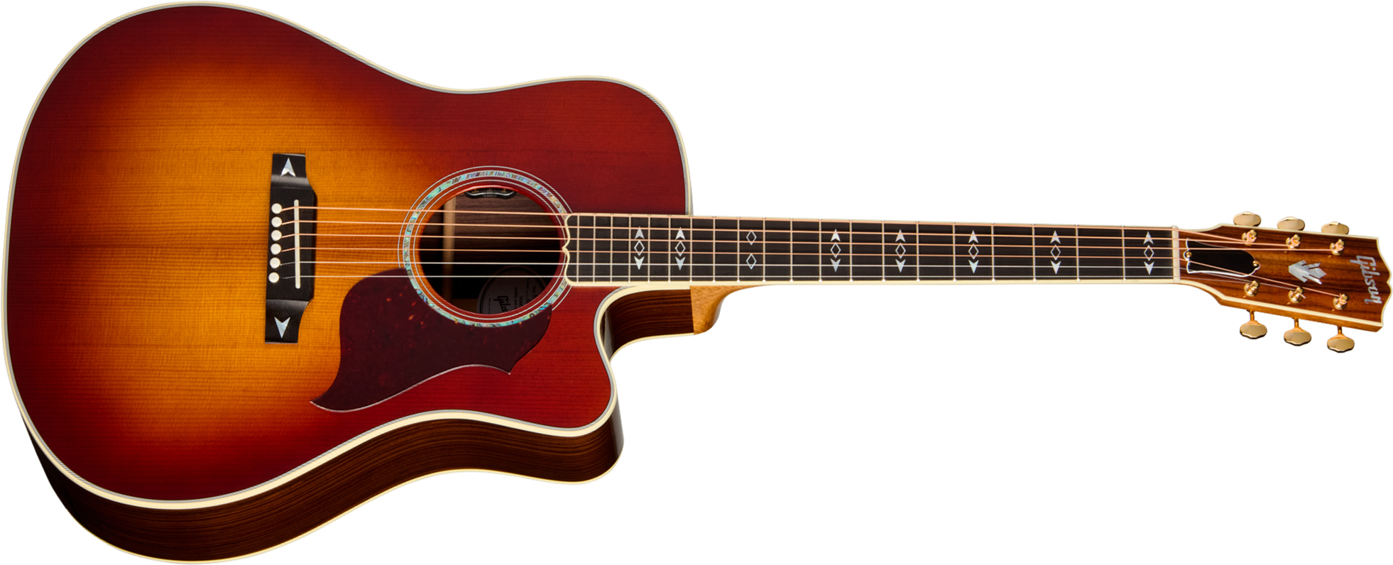 Gibson Songwriter Recording Artist Dreadnought Cw Epicea Palissandre Eb - Rosewood Burst - Guitare Folk - Main picture