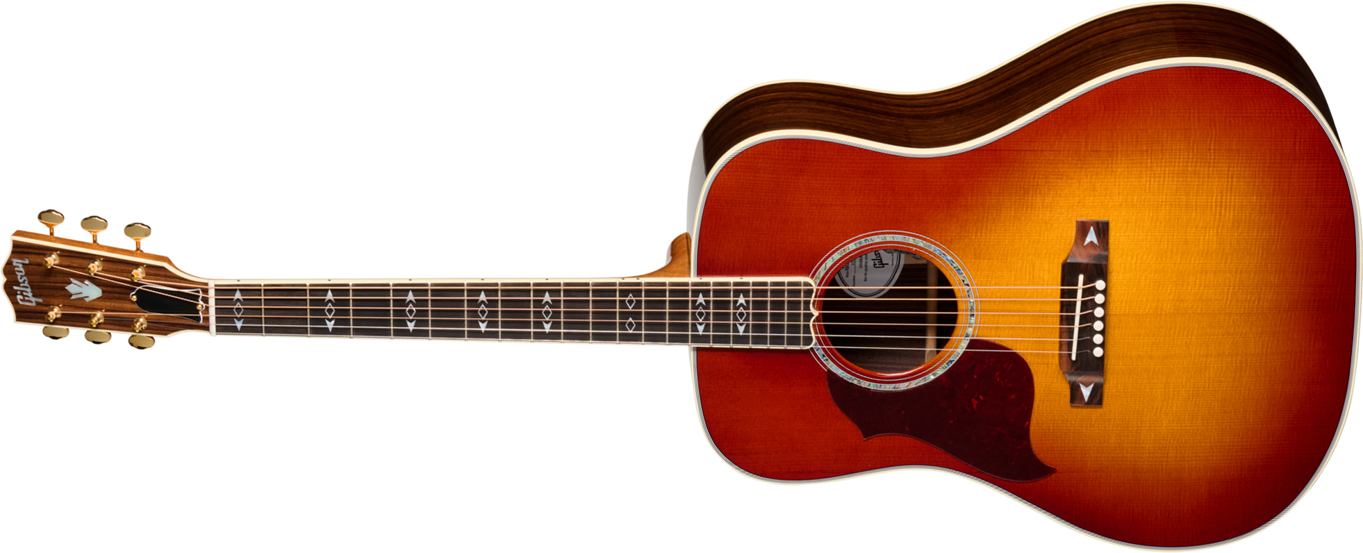 Gibson Songwriter Recording Artist Lh (baggs Hifi Dna) Dreadnought Gaucher Epicea Palissandre Eb - Rosewood Burst - Guitare Folk - Main picture