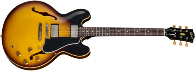 Gibson Custom Shop 1958 ES-335 Reissue Ltd - Murphy lab heavy aged faded tobacco burst