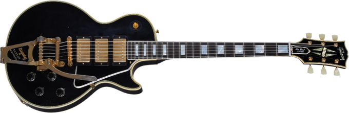 Gibson Custom Shop Murphy Lab 1957 Les Paul Custom 3-Pickup Bigsby Reissue - Light aged ebony 