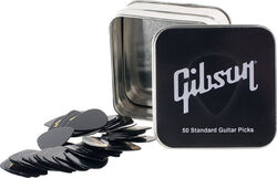 Médiator & onglet Gibson Pick Tin 50 Standard Guitar Picks Thin