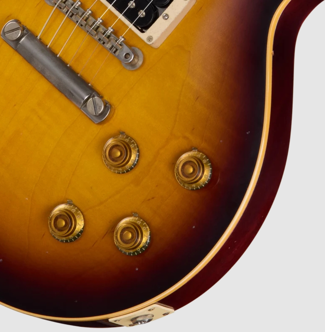 Gibson Custom Les Paul Standard 1958 Light Figured Maple Top Le Ltd 2h Ht Rw - Murphy Lab Heavy Aged Athens Burst - Guitare Électrique Single Cut - Va