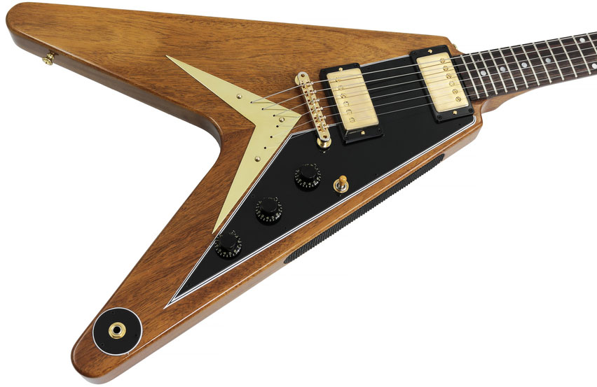 Gibson Custom Shop 1958 Flying V Reissue 2h Ht Rw - Vos Walnut - Guitare Électrique RÉtro Rock - Variation 2