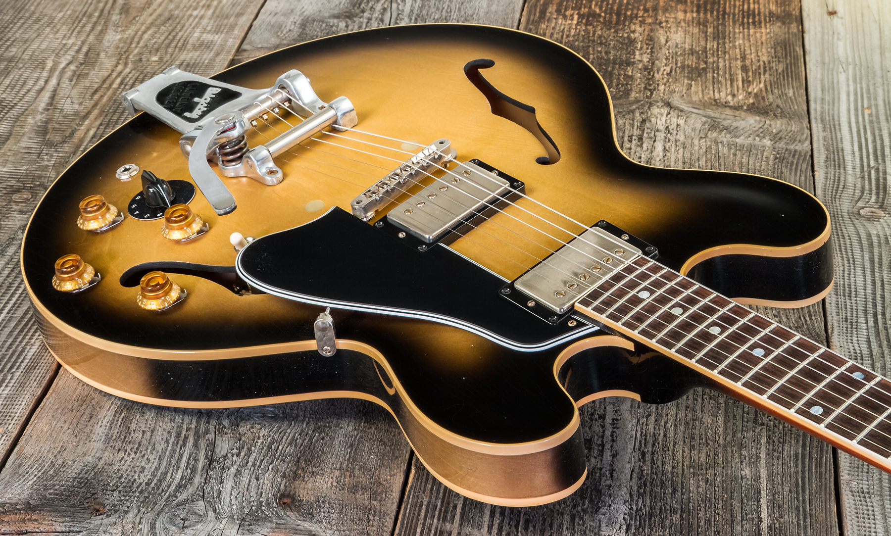 Gibson Custom Shop Bb King Es-335 Live At The Regal 2h Trem Bigsby Rw #bbregal90 - Murphy Lab Aged Argentine Grey - Guitare Électrique Signature - Var