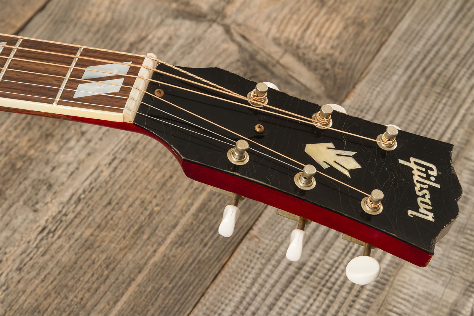 Gibson Custom Shop Country Western 1963 Dreadnought Epicea Acajou Rw - Murphy Lab Heavy Aged Smoked Natural - Guitare Folk - Variation 13