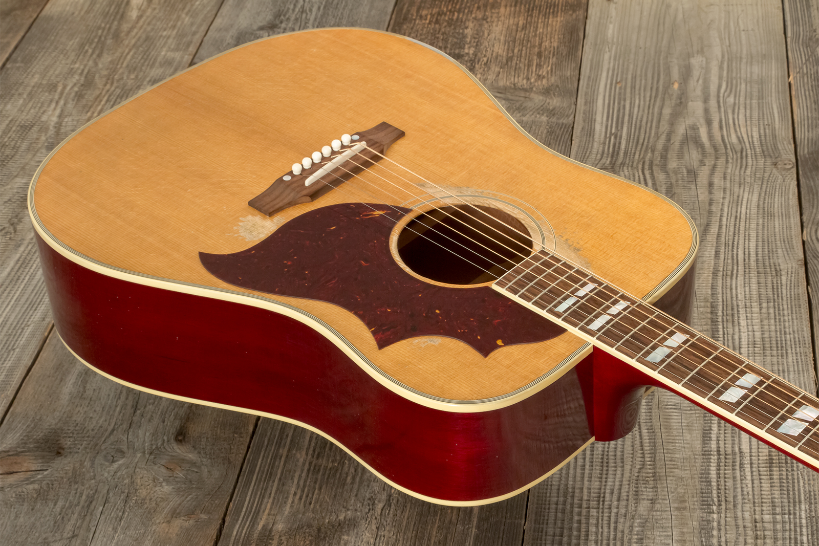 Gibson Custom Shop Country Western 1963 Dreadnought Epicea Acajou Rw - Murphy Lab Heavy Aged Smoked Natural - Guitare Folk - Variation 6