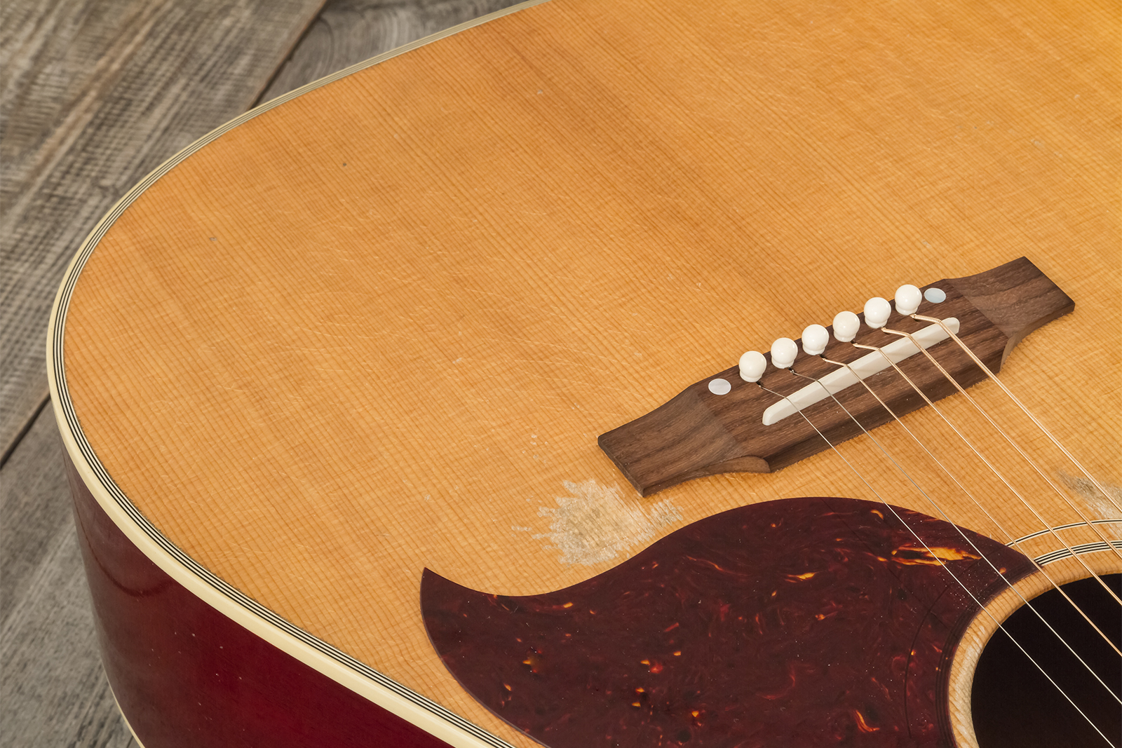 Gibson Custom Shop Country Western 1963 Dreadnought Epicea Acajou Rw - Murphy Lab Heavy Aged Smoked Natural - Guitare Folk - Variation 7