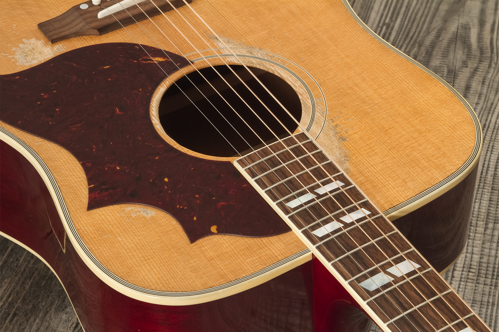 Gibson Custom Shop Country Western 1963 Dreadnought Epicea Acajou Rw - Murphy Lab Heavy Aged Smoked Natural - Guitare Folk - Variation 8