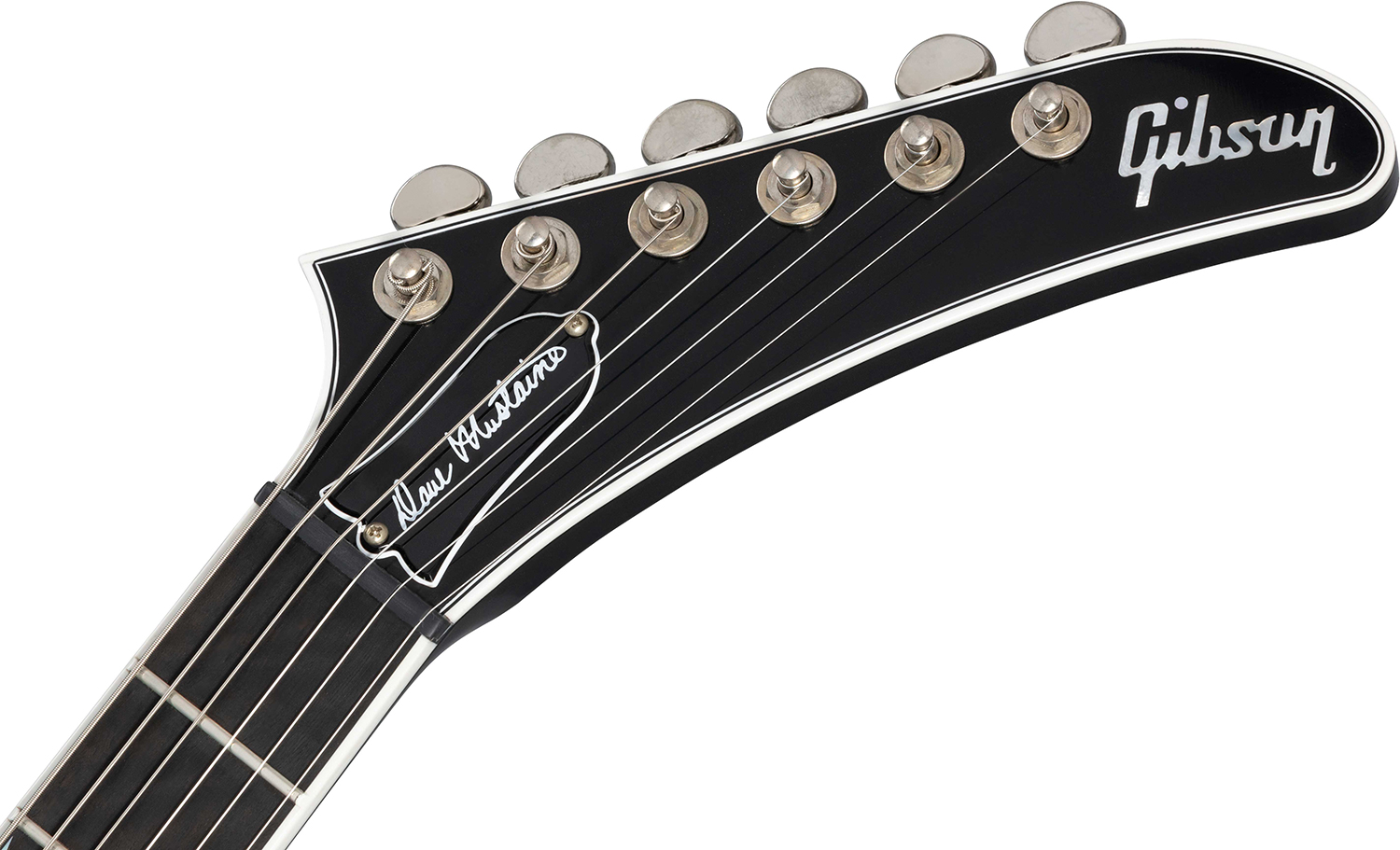 Gibson Custom Shop Dave Mustaine Flying V Exp Ltd Signature 2h Ht Eb - Vos Ebony - Guitare Électrique MÉtal - Variation 5