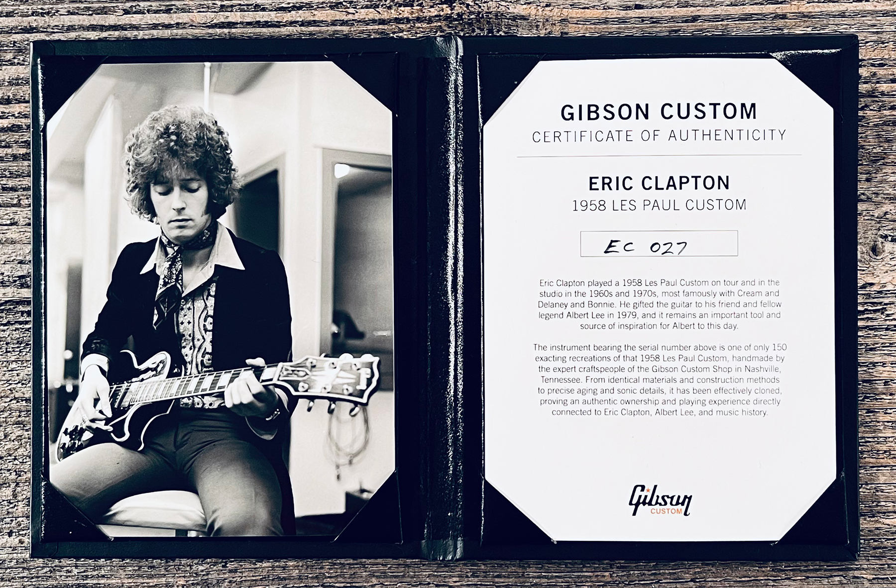Gibson Custom Shop Eric Clapton Les Paul Custom 1958 Signature 2h Ht Eb #ec027 - Murphy Lab Ebony - Guitare Électrique Single Cut - Variation 33