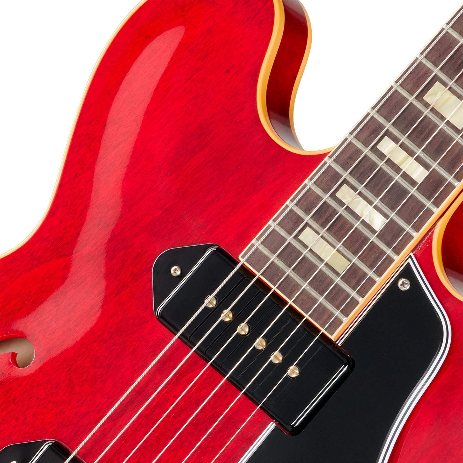 Gibson Custom Shop Es330 1962 Reissue Historic 2s P90 Ht Rw - Sixties Cherry - Guitare Électrique 1/2 Caisse - Variation 2