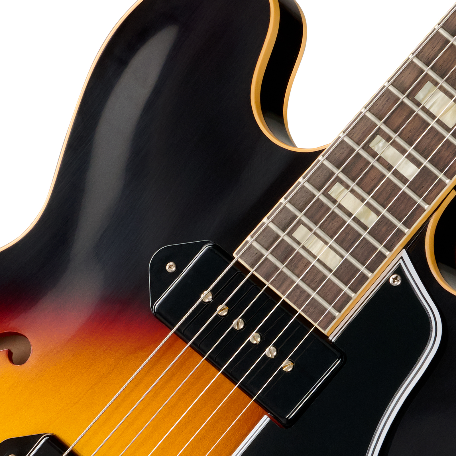 Gibson Custom Shop Es330 1962 Reissue Historic 2s P90 Ht Rw - Vintage Burst - Guitare Électrique 1/2 Caisse - Variation 2