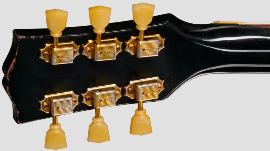 Gibson Custom Shop Es345 Reissue 1959 Bigsby 2h Trem Eb - Murphy Lab Heavy Aged Ebony - Guitare Électrique 1/2 Caisse - Variation 6