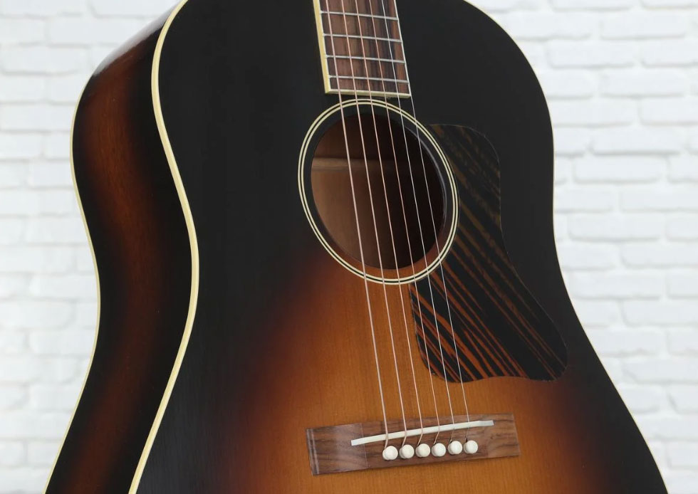 Gibson Custom Shop Historic Jumbo 1934 Dreadnought Epicea Acajou Rw - Vos Vintage Sunburst - Guitare Acoustique - Variation 3