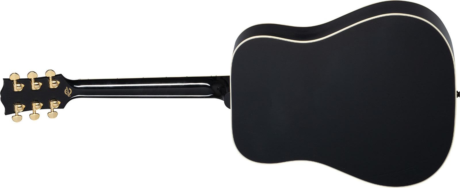 Gibson Custom Shop Hummingbird Custom Dreadnought Epicea Acajou Eb - Ebony - Guitare Electro Acoustique - Variation 1