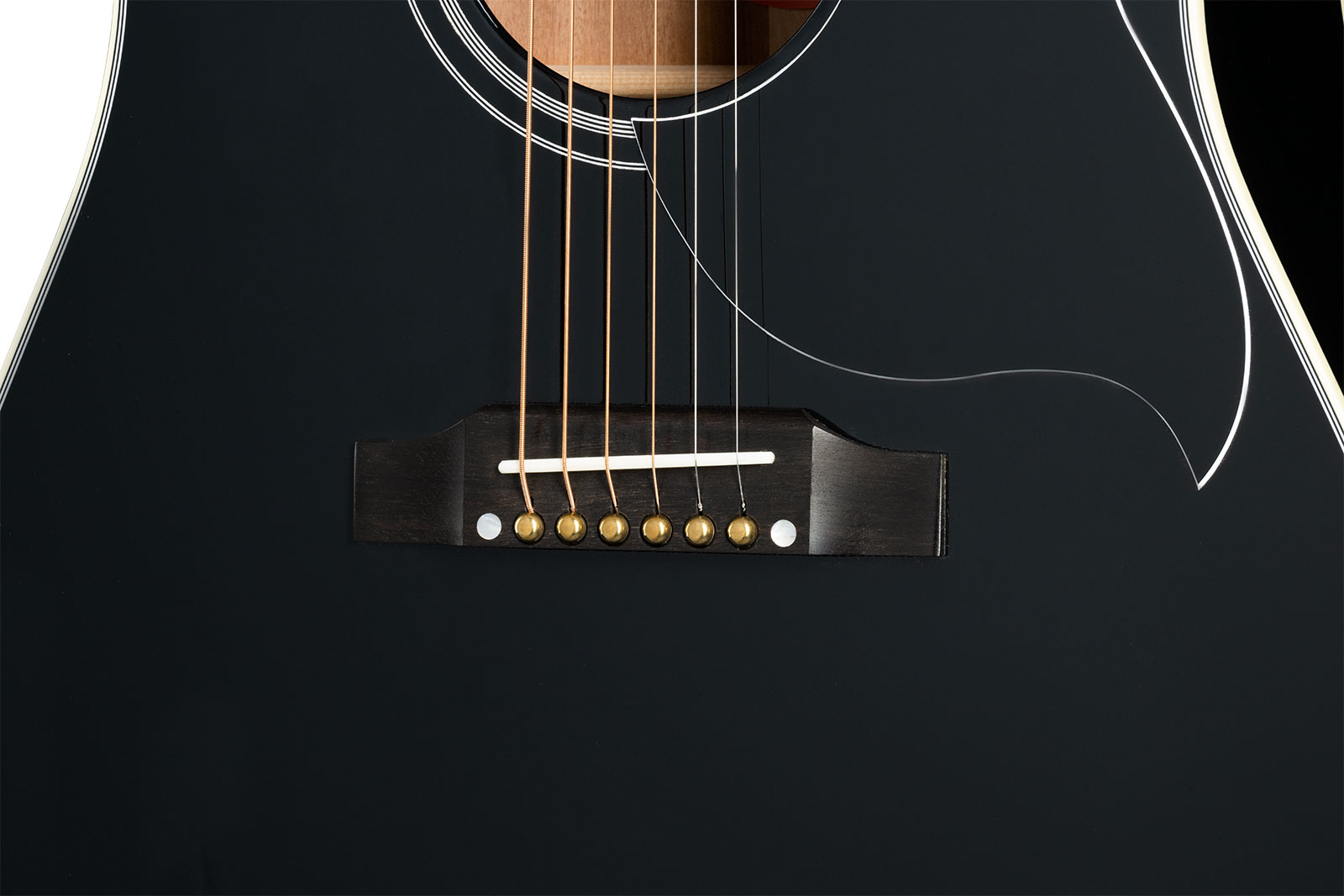 Gibson Custom Shop Hummingbird Custom Dreadnought Epicea Acajou Eb - Ebony - Guitare Electro Acoustique - Variation 4