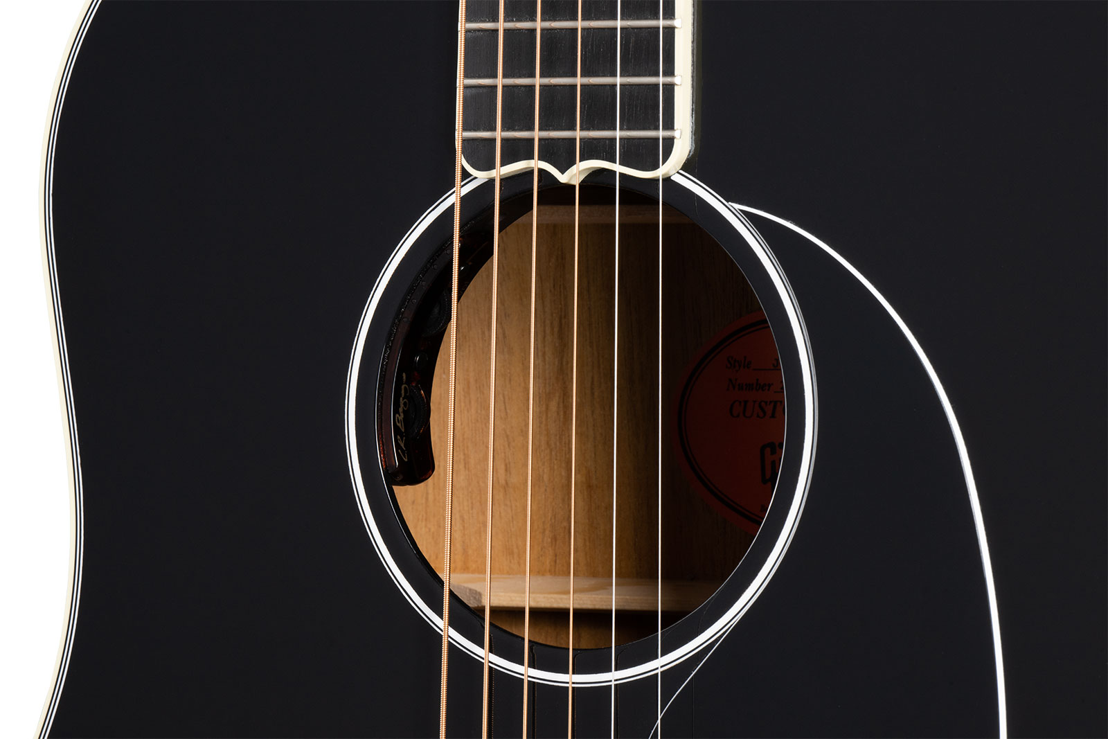 Gibson Custom Shop J-45 Custom Dreadnought Epicea Acajou Eb - Ebony - Guitare Acoustique - Variation 3