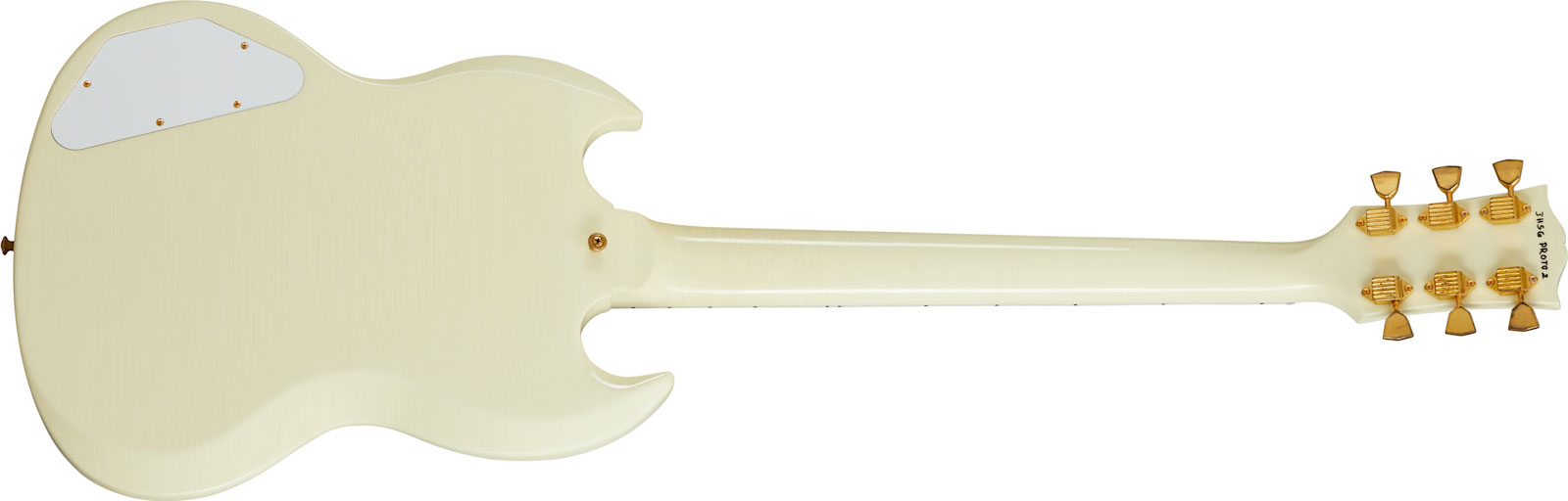 Gibson Custom Shop Jimi Hendrix Sg Custom 1967 Signature Hhh Trem Eb - Aged Polaris White - Guitare Électrique Single Cut - Variation 1