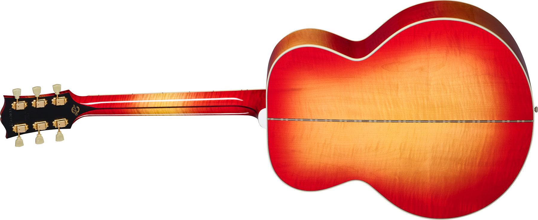 Gibson Custom Shop Johnny Cash Sj200 Tout Erable Rw - Vintage Cherry Sunburst - Guitare Folk - Variation 1