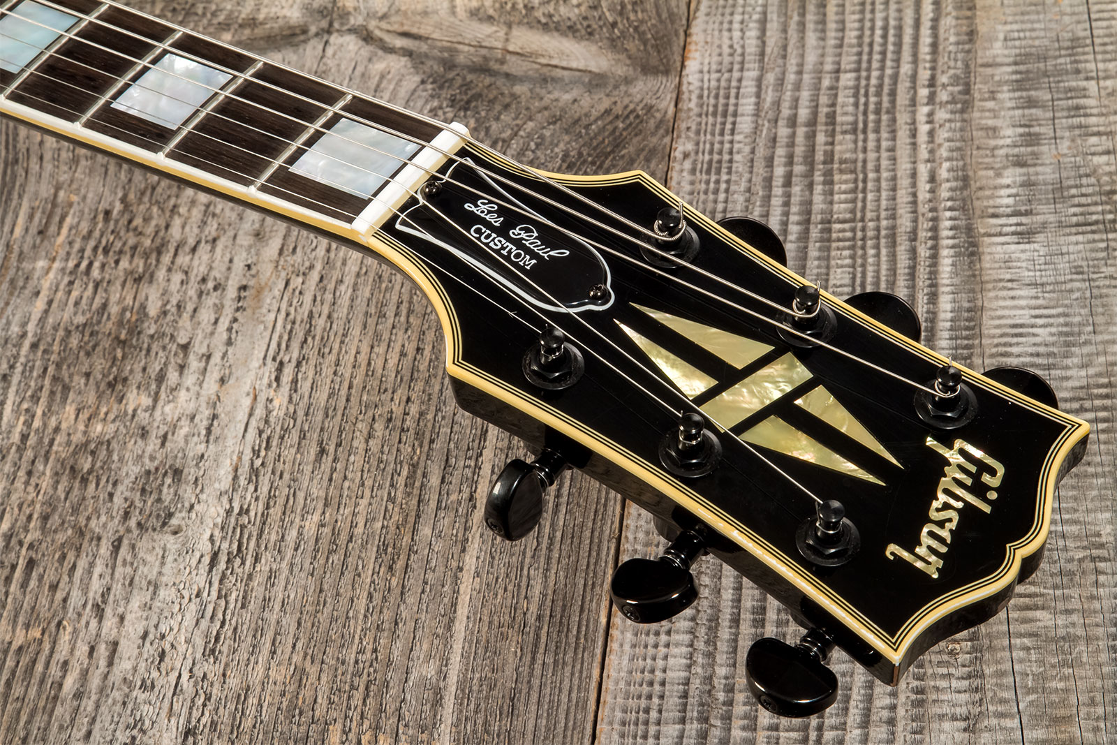 Gibson Custom Shop Kirk Hammett Les Paul Custom 1989 2h Ht Eb #kh009 - Murphy Lab Aged Ebony - Guitare Électrique Signature - Variation 11