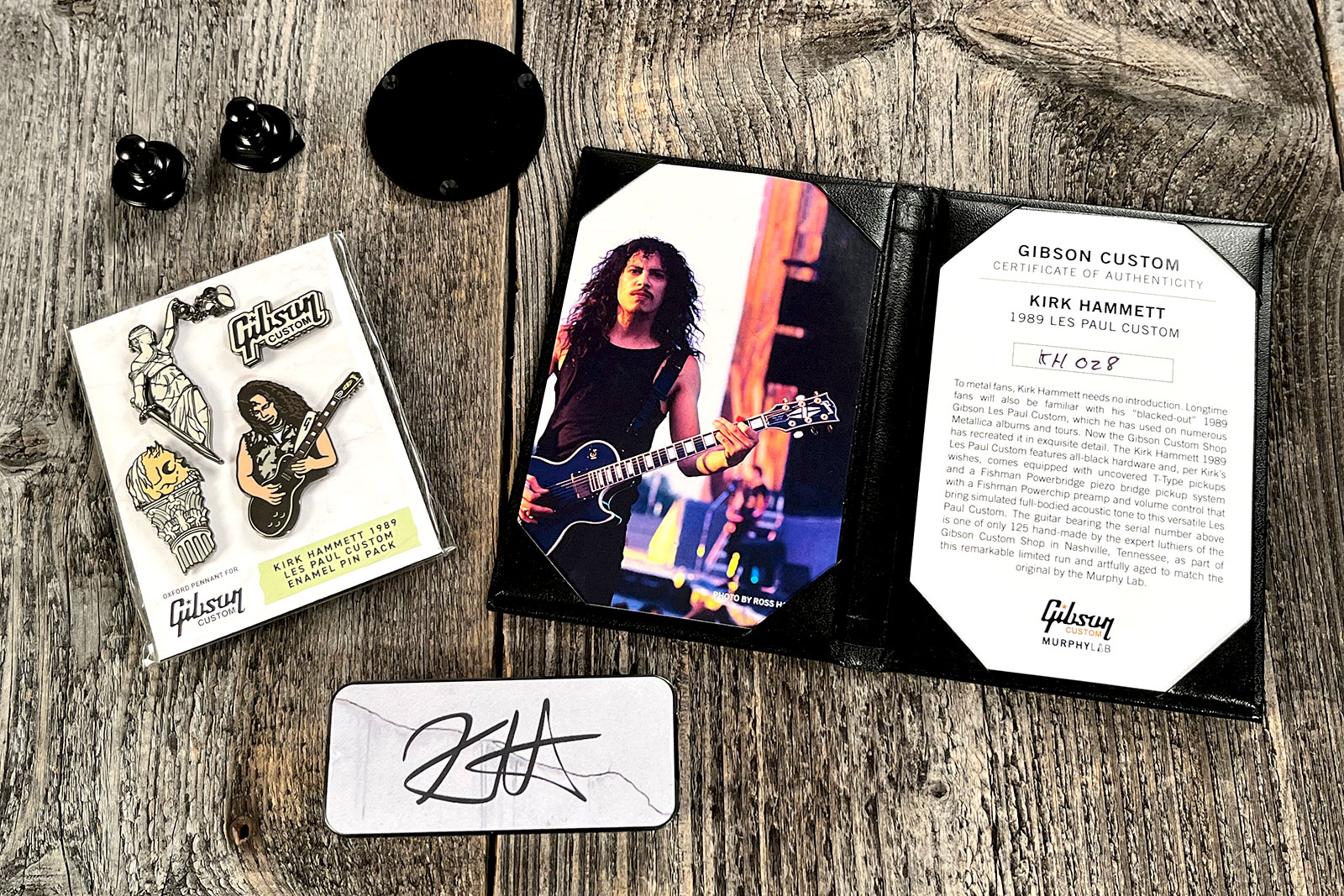 Gibson Custom Shop Kirk Hammett Les Paul Custom 1989 2h Ht Eb #kh009 - Murphy Lab Aged Ebony - Guitare Électrique Signature - Variation 13