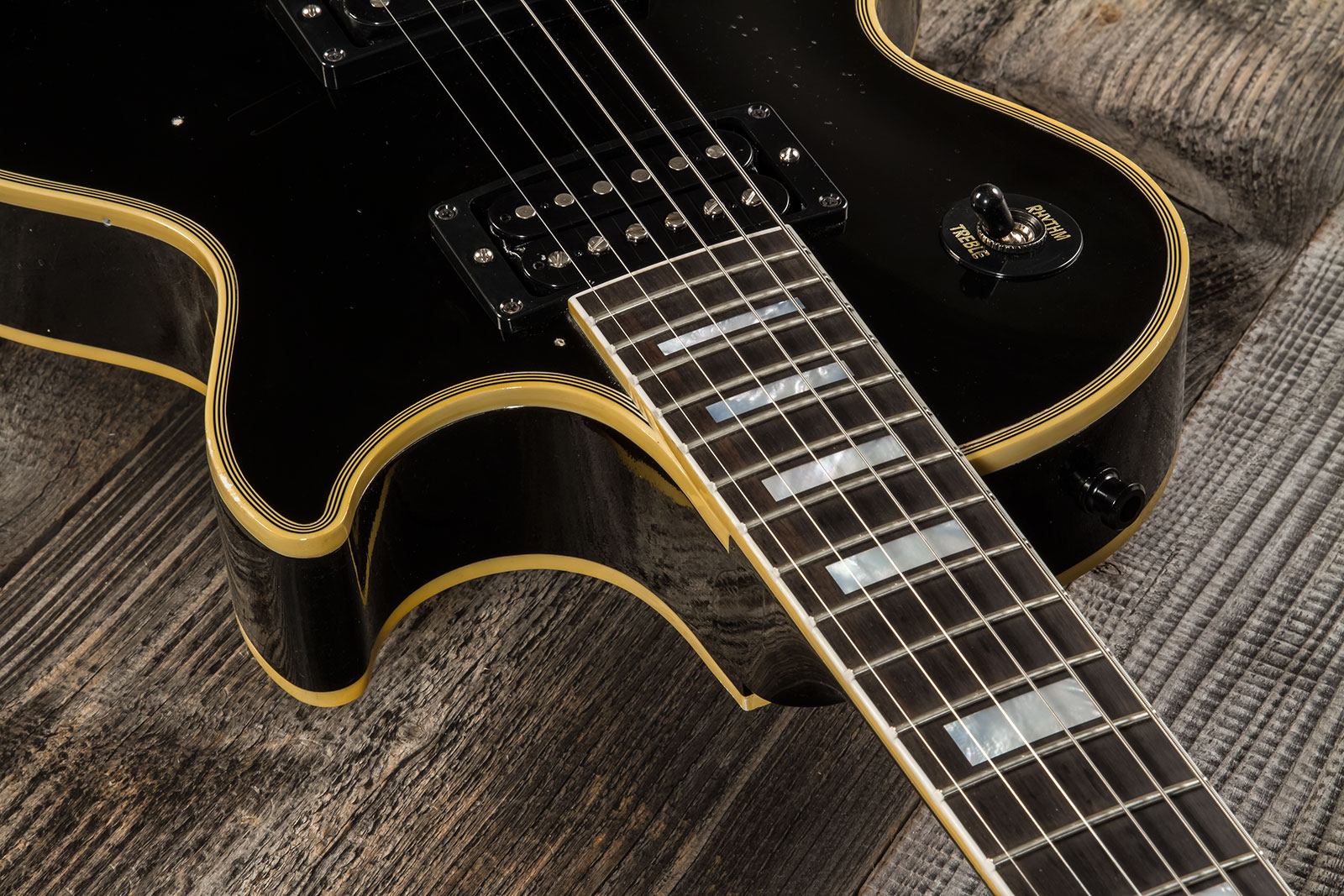 Gibson Custom Shop Kirk Hammett Les Paul Custom 1989 2h Ht Eb #kh009 - Murphy Lab Aged Ebony - Guitare Électrique Signature - Variation 6