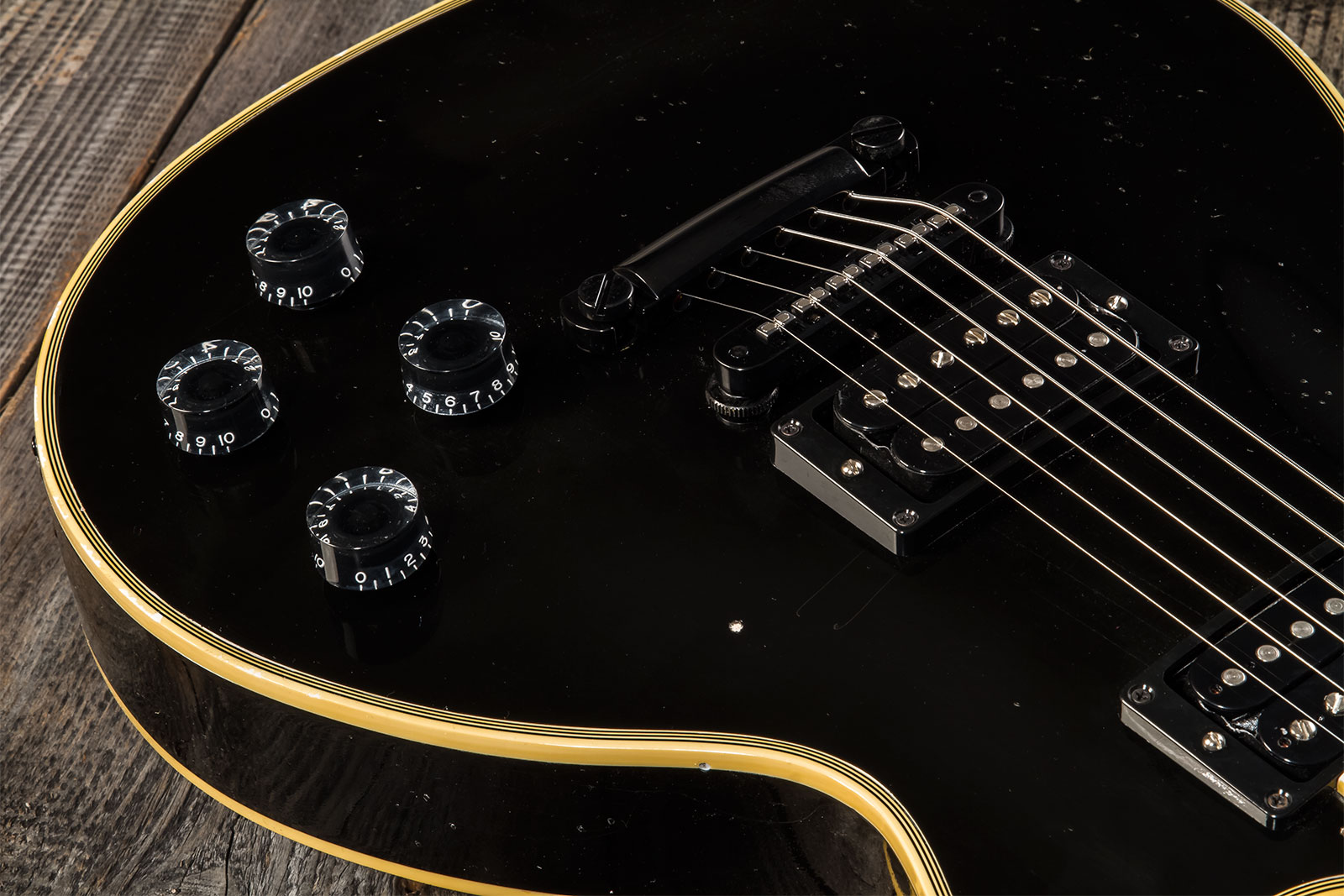 Gibson Custom Shop Kirk Hammett Les Paul Custom 1989 2h Ht Eb #kh009 - Murphy Lab Aged Ebony - Guitare Électrique Signature - Variation 7