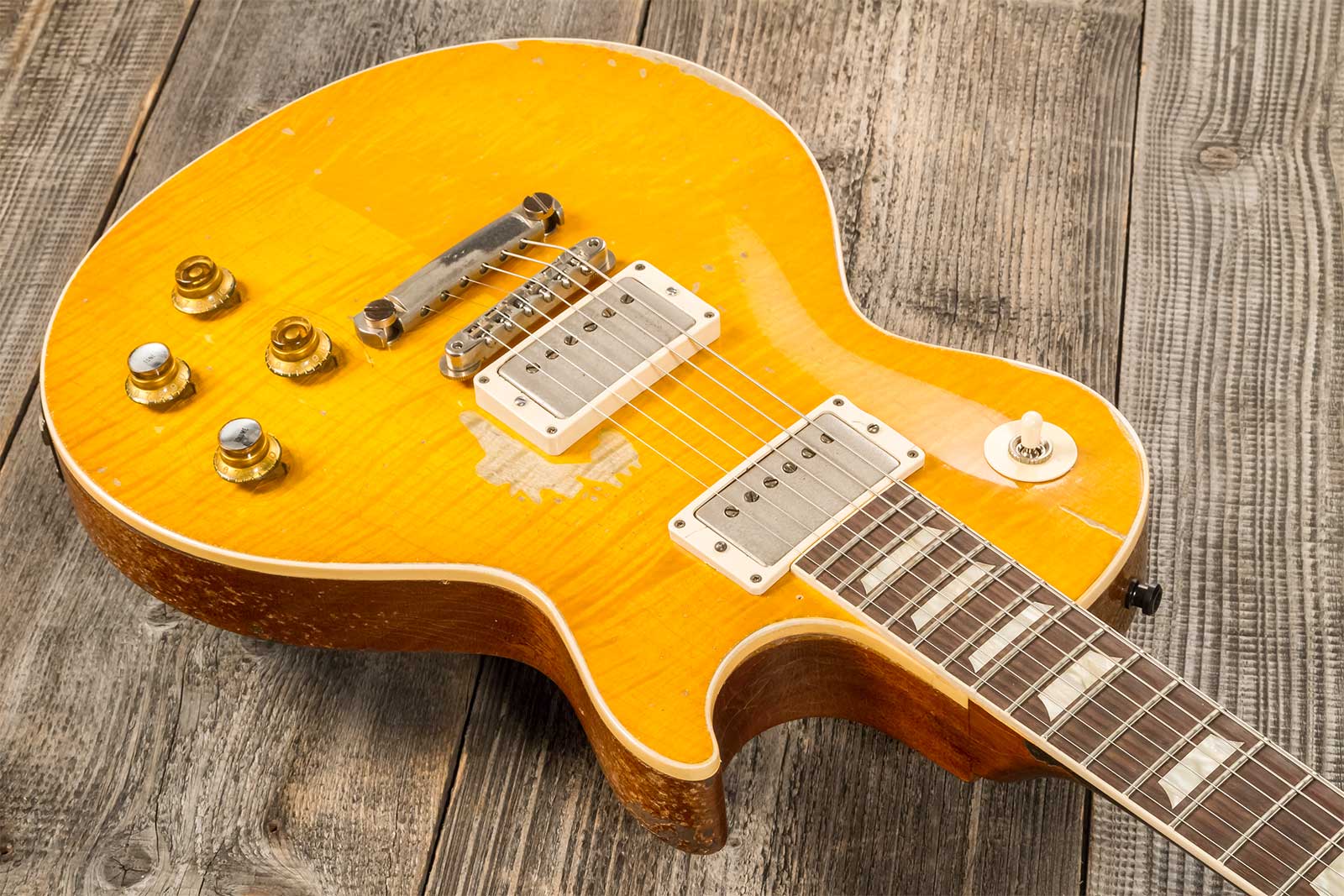 Gibson Custom Shop Kirk Hammett Les Paul Standard Greeny 2h Ht Rw #933631 - Murphy Lab Aged Greeny Burst - Guitare Électrique Single Cut - Variation 2