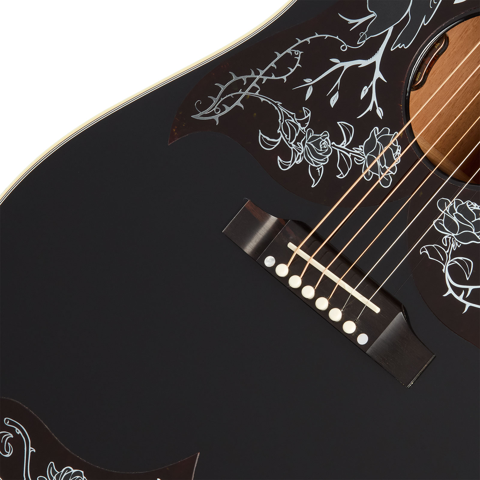Gibson Custom Shop Kirk Hammett Raven Ltd Signature Epicea Acajou Eb - Emb 28/10 - Ebony - Guitare Folk - Variation 3