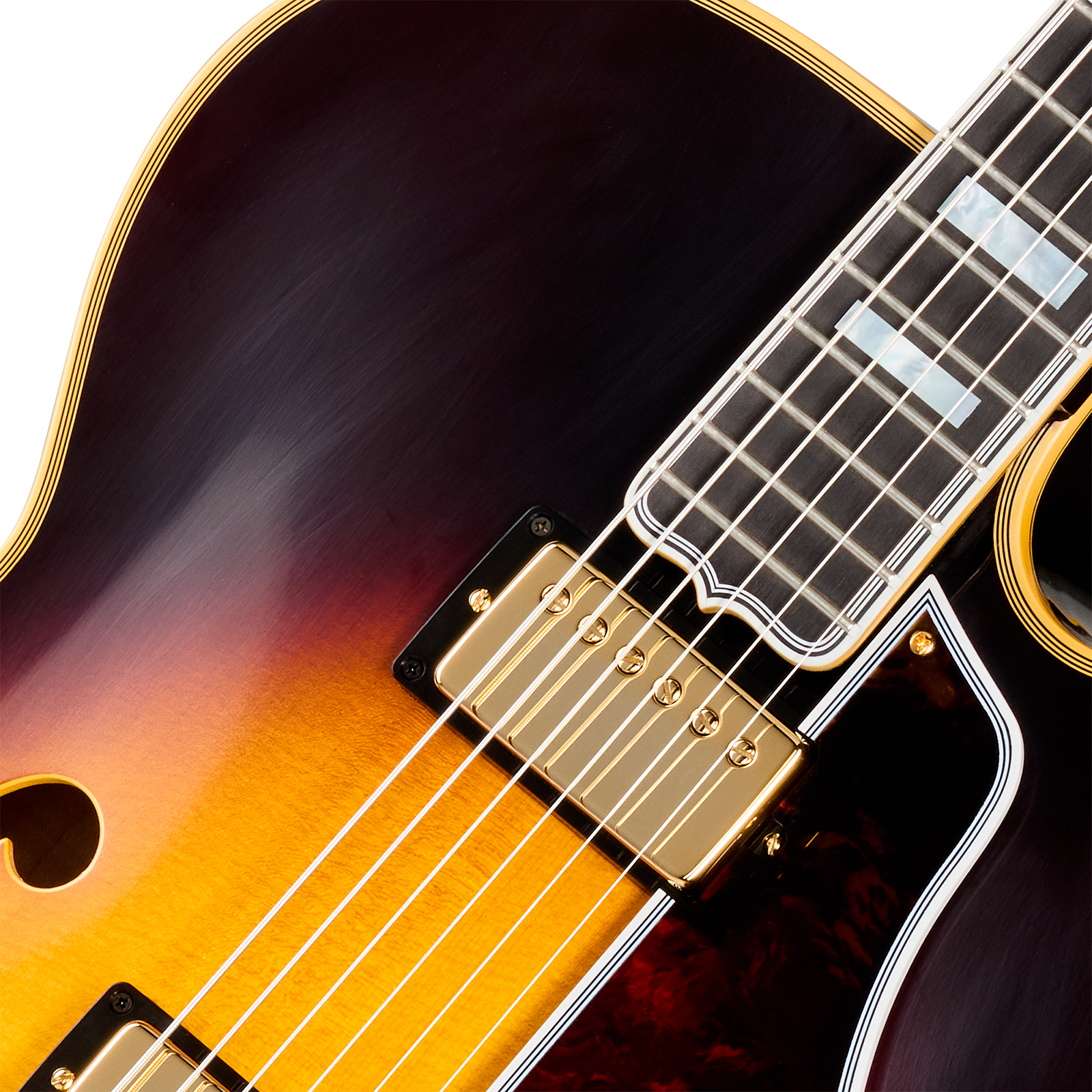 Gibson Custom Shop L5 Ces 1957 Reissue 2h Ht Eb - Vos Vintage Sunburst - Guitare Électrique 3/4 Caisse & Jazz - Variation 2