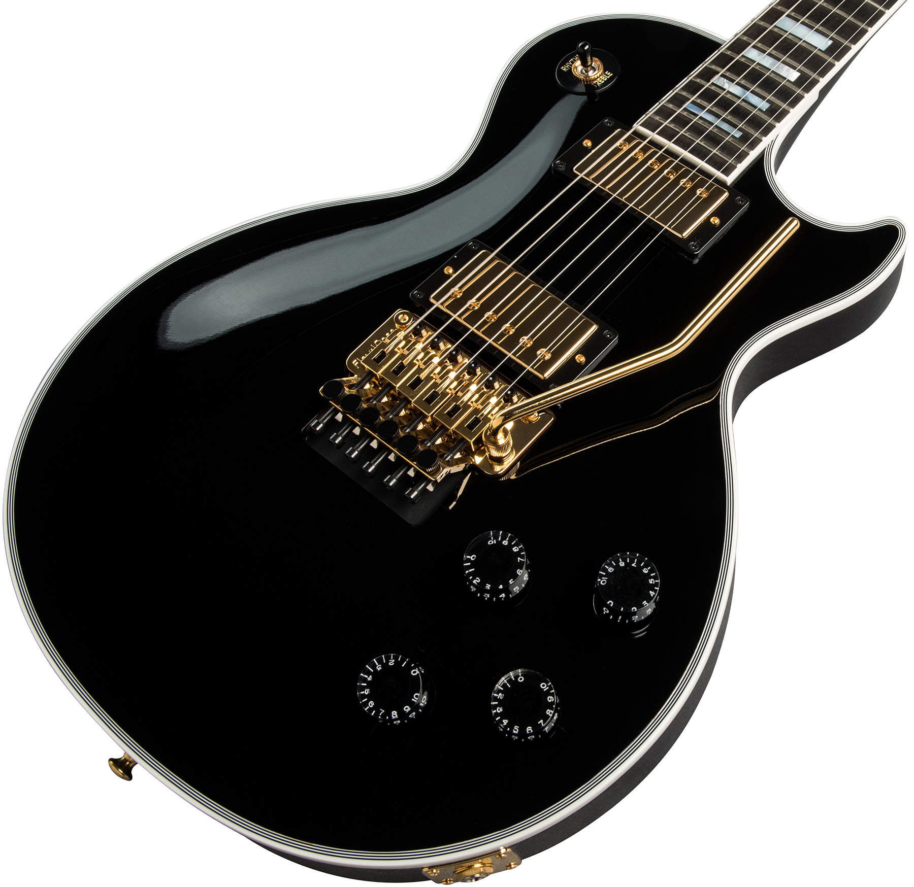 Gibson Custom Shop Les Paul Axcess Custom Floyd Rose 2019 2h Fr Eb - Gloss Ebony - Guitare Électrique Single Cut - Variation 3