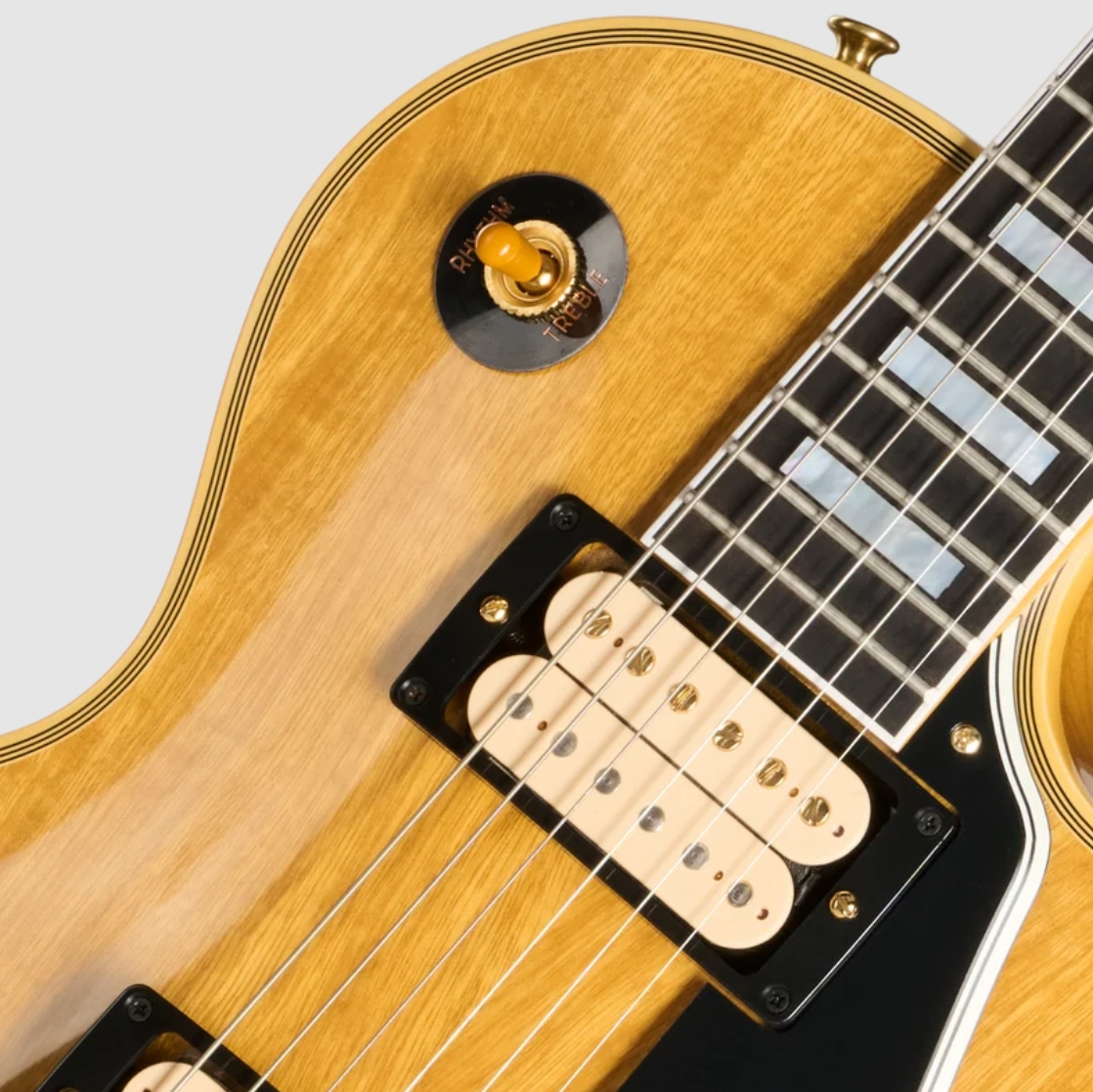 Gibson Custom Shop Les Paul Custom 1957 Korina Le Ltd 2h Ht Eb - Vos Antique Natural - Guitare Électrique Single Cut - Variation 4