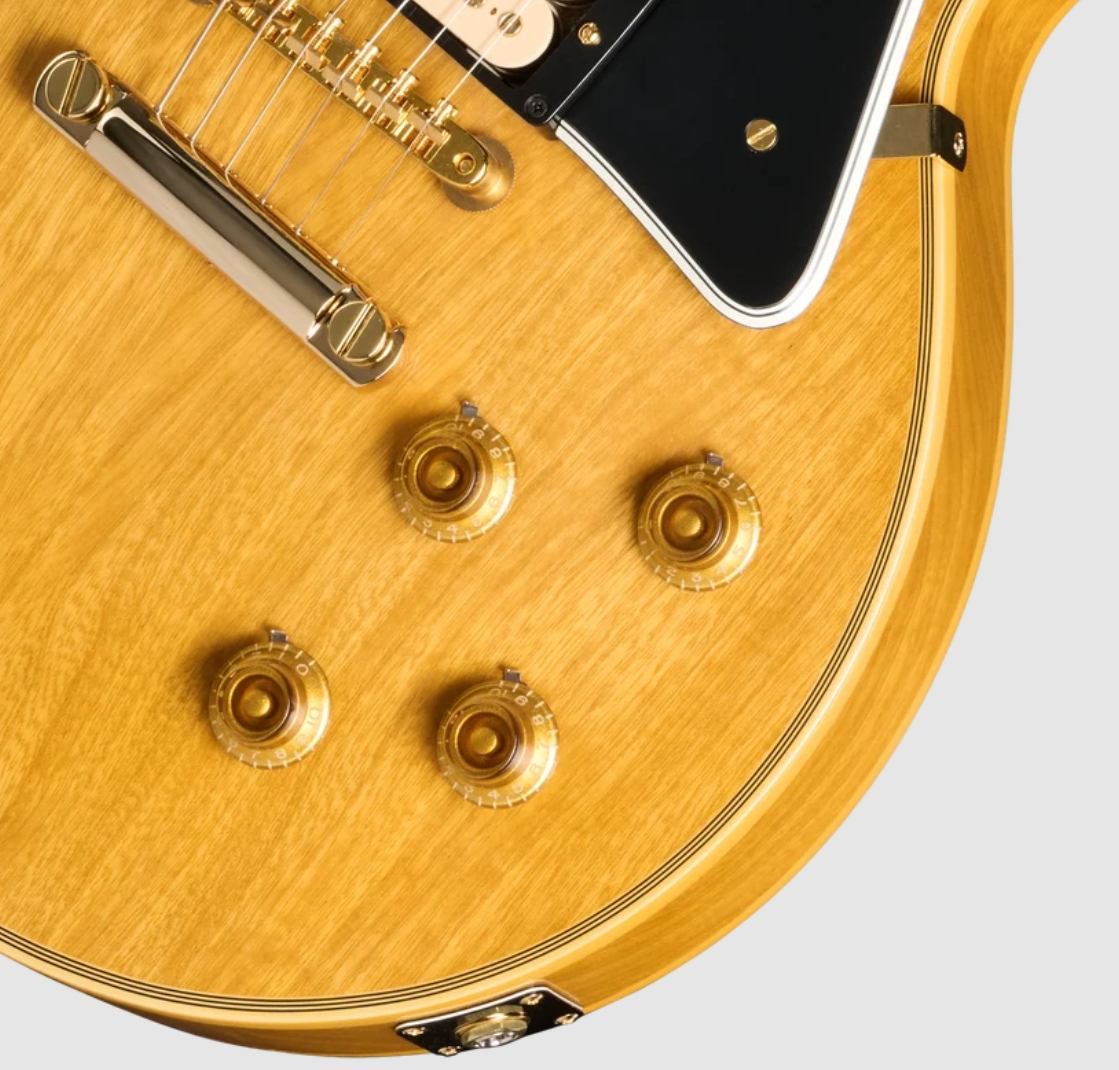 Gibson Custom Shop Les Paul Custom 1957 Korina Le Ltd 2h Ht Eb - Vos Antique Natural - Guitare Électrique Single Cut - Variation 5