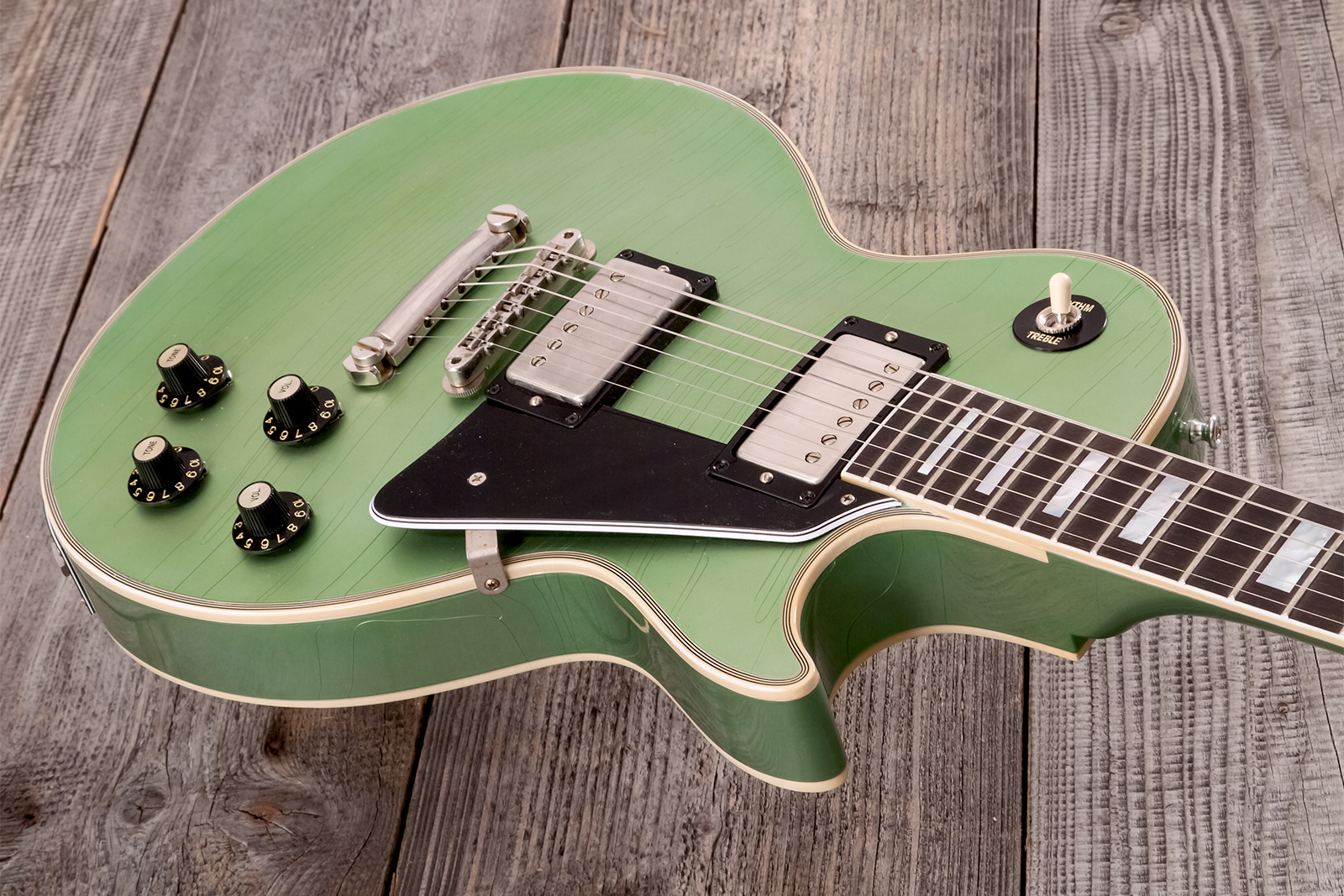 Gibson Custom Shop Les Paul Custom 1968 Reissue 2h Ht Eb - Murphy Lab Light Aging Jade Green - Guitare Électrique Single Cut - Variation 15