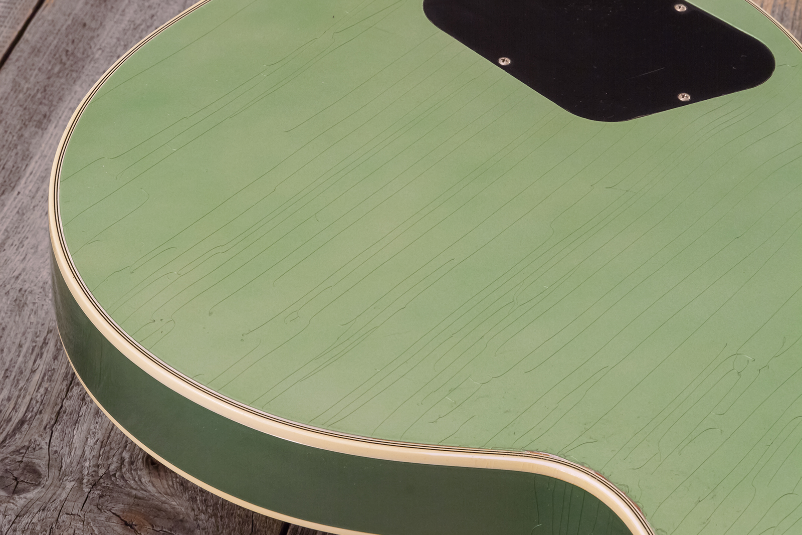 Gibson Custom Shop Les Paul Custom 1968 Reissue 2h Ht Eb - Murphy Lab Light Aging Jade Green - Guitare Électrique Single Cut - Variation 22