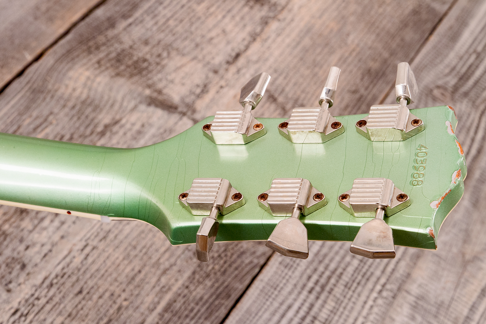 Gibson Custom Shop Les Paul Custom 1968 Reissue 2h Ht Eb - Murphy Lab Light Aging Jade Green - Guitare Électrique Single Cut - Variation 25