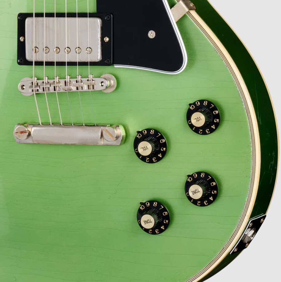 Gibson Custom Shop Les Paul Custom 1968 Reissue 2h Ht Eb - Murphy Lab Aged Jade Green - Guitare Électrique Single Cut - Variation 3