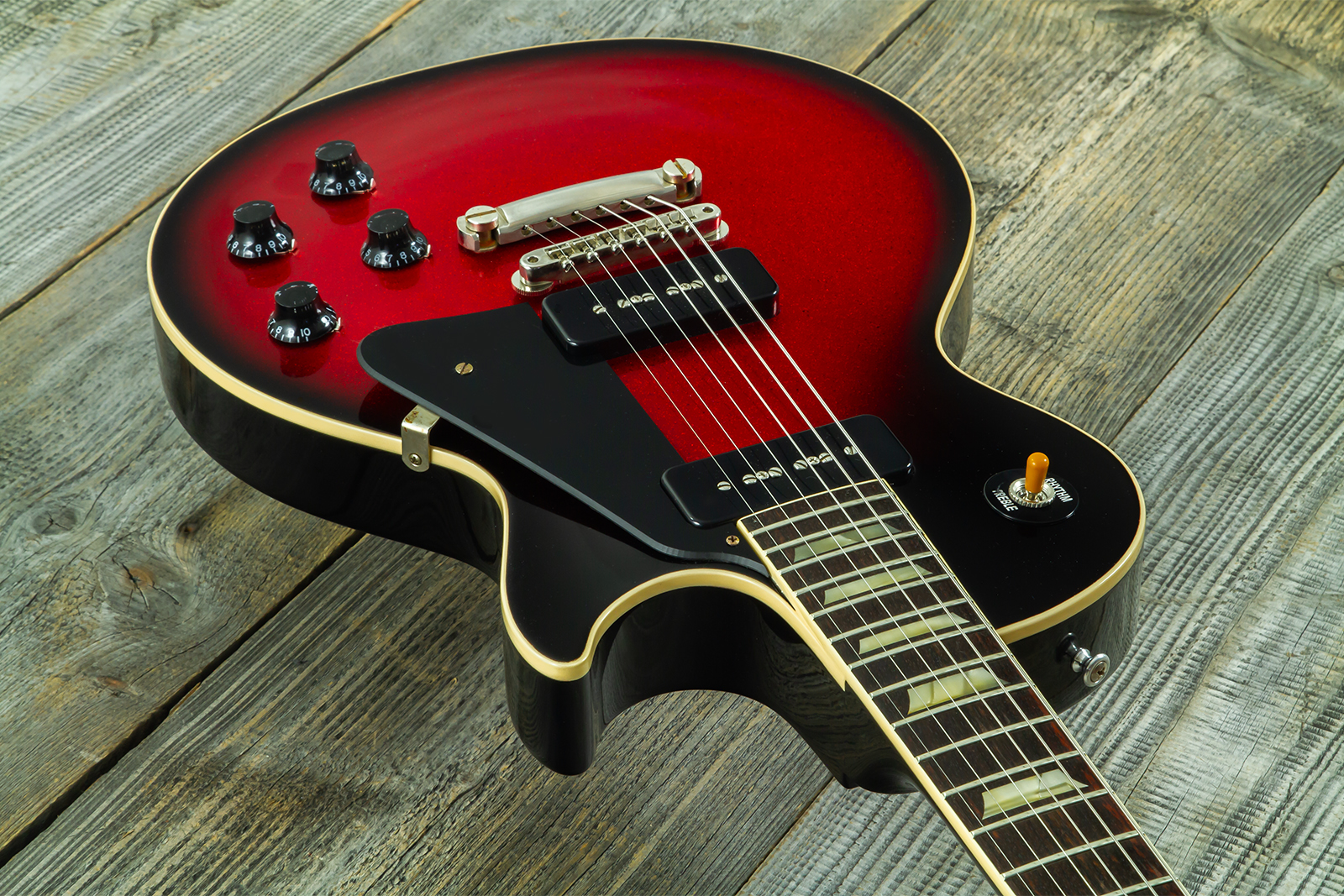 Gibson Custom Shop Les Paul Standard 1956 2p90 Ht Rw #65457 - Red Sparkle Burst - Guitare Électrique Single Cut - Variation 2