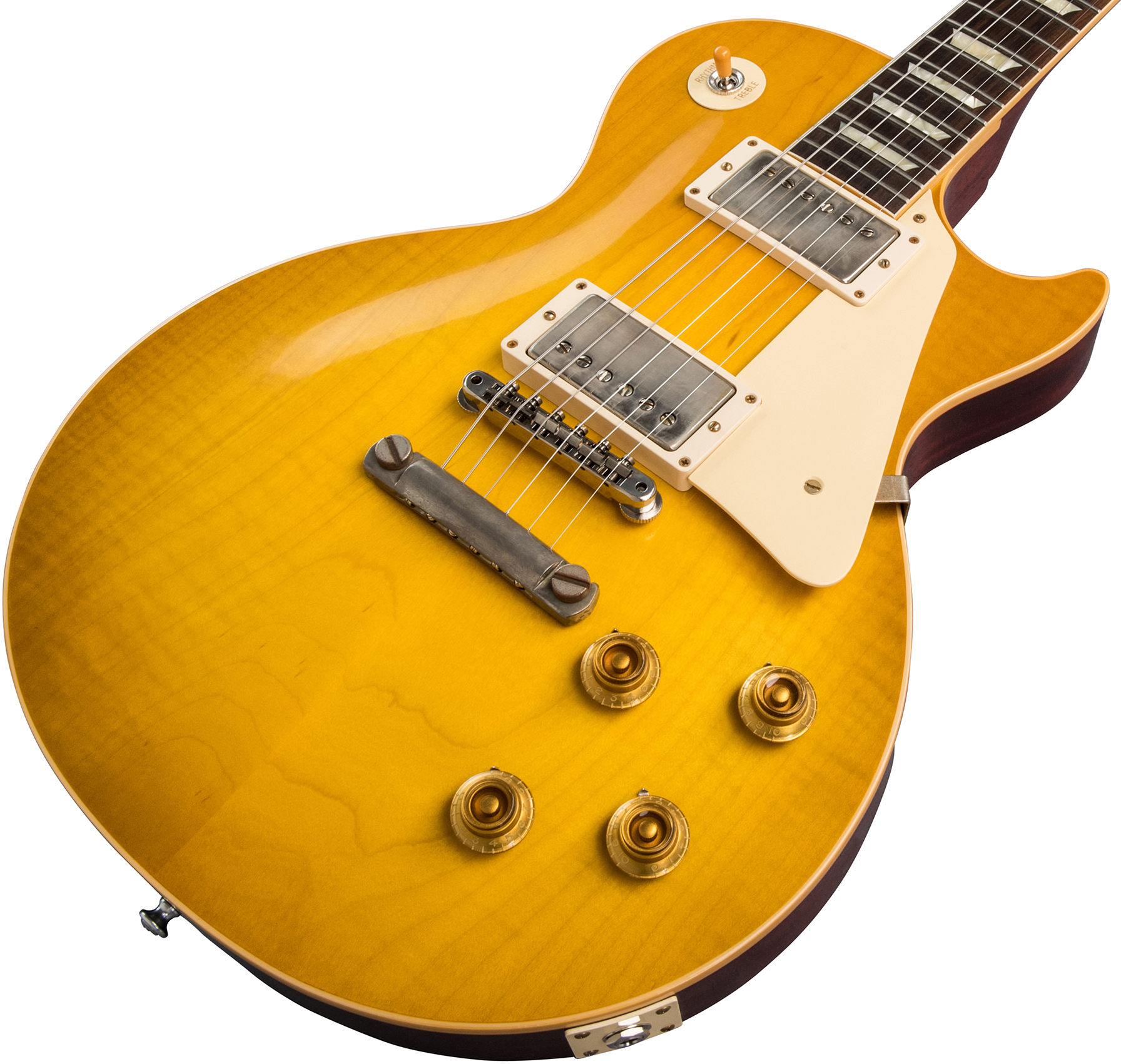 Gibson Custom Shop Les Paul Standard 1958 Reissue 2019 2h Ht Rw - Vos Lemon Burst - Guitare Électrique Single Cut - Variation 3